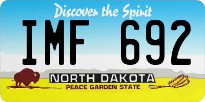 ND license plate IMF692