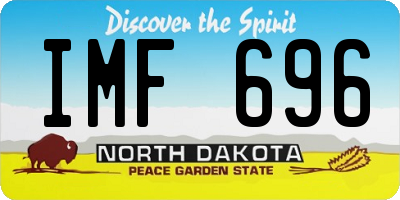 ND license plate IMF696