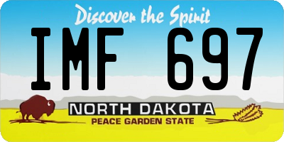 ND license plate IMF697