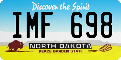 ND license plate IMF698