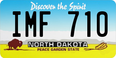 ND license plate IMF710