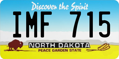 ND license plate IMF715
