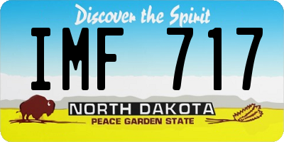 ND license plate IMF717