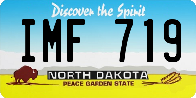 ND license plate IMF719