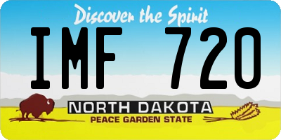 ND license plate IMF720