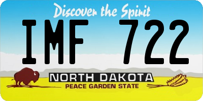 ND license plate IMF722
