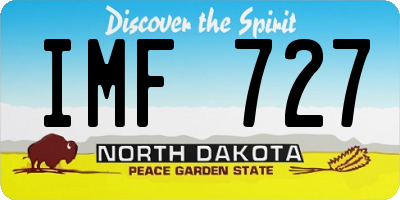 ND license plate IMF727
