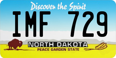 ND license plate IMF729