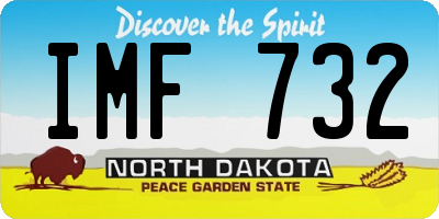 ND license plate IMF732