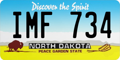 ND license plate IMF734