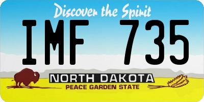 ND license plate IMF735