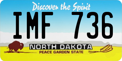 ND license plate IMF736