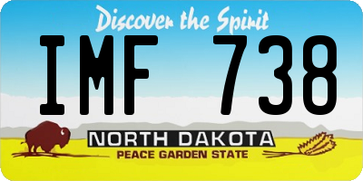 ND license plate IMF738
