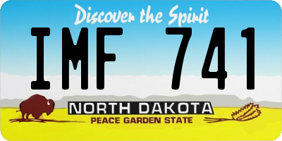 ND license plate IMF741