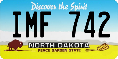 ND license plate IMF742