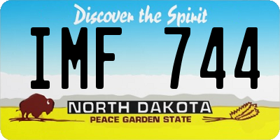 ND license plate IMF744