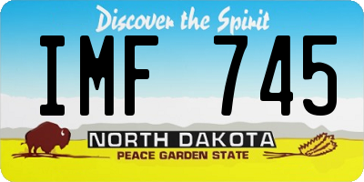 ND license plate IMF745
