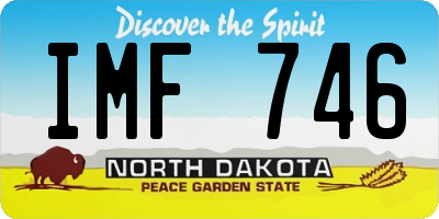 ND license plate IMF746