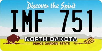 ND license plate IMF751