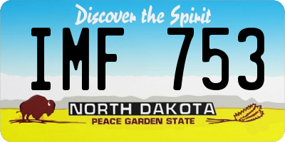 ND license plate IMF753