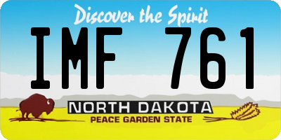ND license plate IMF761