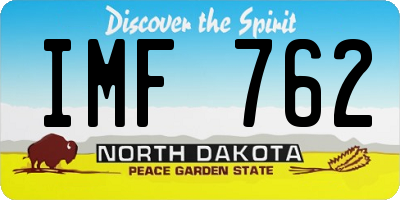 ND license plate IMF762