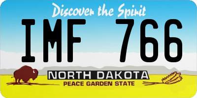 ND license plate IMF766