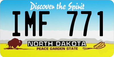 ND license plate IMF771