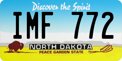 ND license plate IMF772