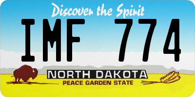 ND license plate IMF774