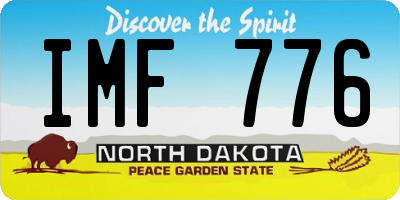 ND license plate IMF776