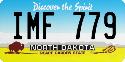 ND license plate IMF779