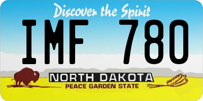 ND license plate IMF780