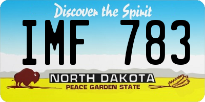 ND license plate IMF783