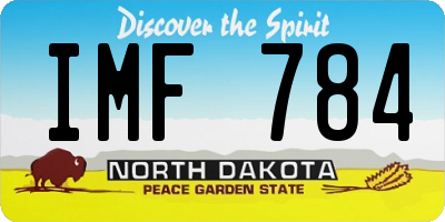ND license plate IMF784
