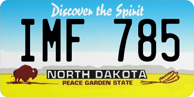 ND license plate IMF785
