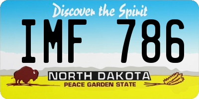 ND license plate IMF786