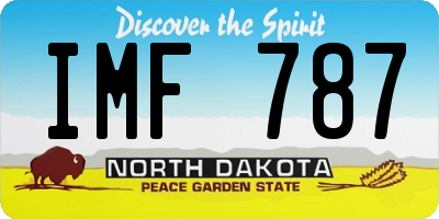 ND license plate IMF787