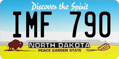 ND license plate IMF790