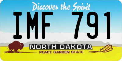 ND license plate IMF791