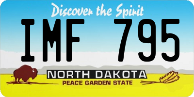 ND license plate IMF795