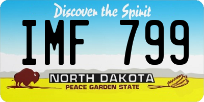 ND license plate IMF799