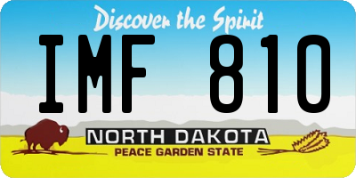 ND license plate IMF810