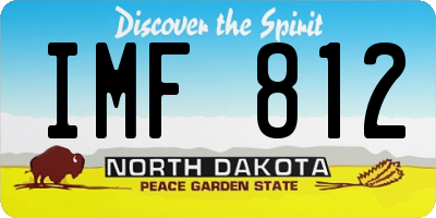 ND license plate IMF812