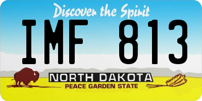 ND license plate IMF813
