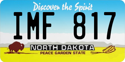 ND license plate IMF817