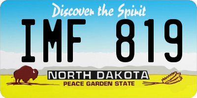 ND license plate IMF819