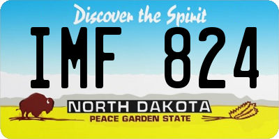 ND license plate IMF824