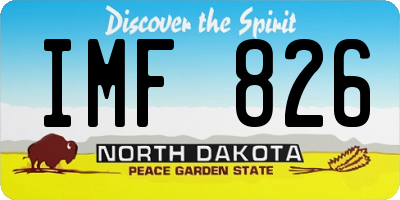 ND license plate IMF826