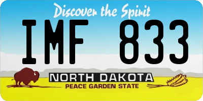 ND license plate IMF833